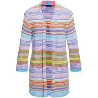 GOLDNER Abstrakt gemusterte Jaquardstrickjacke Blau 21