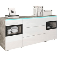 INOSIGN Sideboard »VERA«, Moderne grifflose Kommode,verstellbare Einlegeböden grau