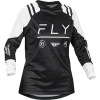 FLY RACING F-16 Langarm-t-shirt - Black / White -