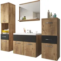 WELLTIME Badmöbel-Set ELDA 5-tlg. Braun