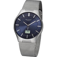 REGENT Funkuhr Regent Funkuhren silber extra groß (ca. 39mm)
