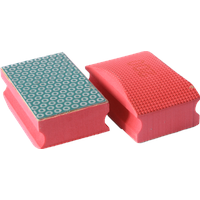 TECMIX DIAMANT-HANDSCHLEIFPAD K200 - 55X90MM rot