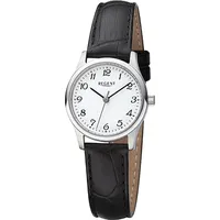 REGENT Leder Armbanduhr Lederarmband D2URF1249 - Schwarz