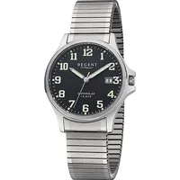 REGENT Edelstahl Herren Uhr Armbanduhr Quarz silber Metallarmband D2URF1350