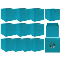 VidaXL Aufbewahrungsboxen 10 Stk. Babyblau 32x32x32 cm Stoff