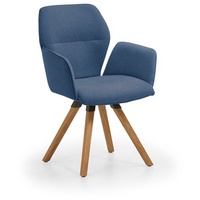 Niehoff Sitzmöbel Merlot Design-Armlehenenstuhl Stativ-Gestell Massivholz/Stoff - Barrique Eiche