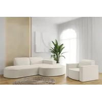 Fun Möbel Sofa Set 2-teilig Sessel und Ecksofa PALMA