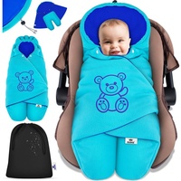 Kidiz KIDIZ® Baby Einschlagdecke Winter mit Kapuze +Tasche Babyeinschlagdecke