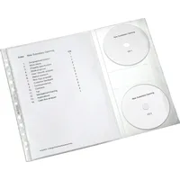 Leitz Prospekthüllen-Set mit je 2 CD-Klappen, 5 Stück, A4