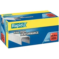 Rapid 24860100 Heftklammern 24/8+mm Super Strong, verzinkt, 5000 Stück