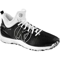 Kempa Attack Mid Handballschuhe, Sportschuhe, Turnschuhe, schwarz/weiß, 49 EU