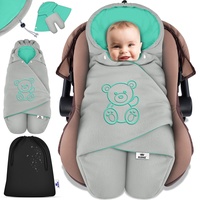 Kidiz KIDIZ® Baby Einschlagdecke Winter mit Kapuze +Tasche Babyeinschlagdecke