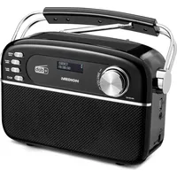 Medion E66809 DAB Plus tragbares Solar Radio (Retro Design,