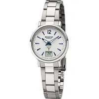 REGENT Metall Damen Uhr Armbanduhr silber Funkuhren URFR267