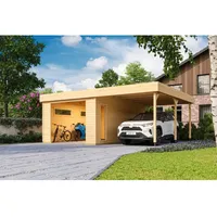 Lasita Maja Holzgarage Bahamas Natur 660 cm x 540