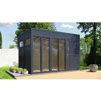 BERTILO Gartenhaus Cubus 3 Office - 19 mm anthrazit