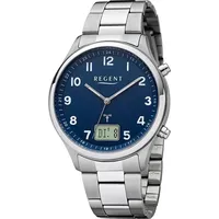 REGENT Metall Herren Uhr Armbanduhr Funkuhren D2URFR281 - Silber