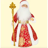 Olymp DED Moroz, Weihnachtsmann in Rot-Gold mit Bonbonbehälter 40