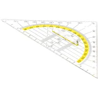 TSI Geodreieck 46318, 16 cm, Hypotenuse, mit Griff