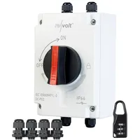 Revolt DC-Trennschalter, 4-polig, bis 1.200 V, 40A, Kabeldurchführungen, IP66
