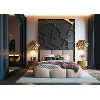 Fun Möbel Polsterbett Doppelbett GRACIA 140x200cm Komplettset in Stoff