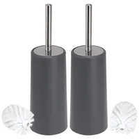Bremermann WC-Bürste Kunststoff, Standbürste grau 2er Set | Gr.: