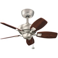 Elstead Lighting Canfield leiser Deckenventilator Ø76cm, Ventilator, Braun
