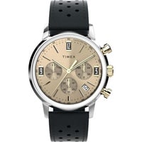 Timex Herren Chronograph Uhr mit Leder Armband Marlin