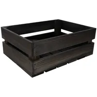 Creative Deco Kiste Holz Deko Holzkiste Schwarz | 40
