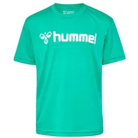 Hummel Hmllogo Jersey S/S Kids T-Shirt, Atlantis, 164