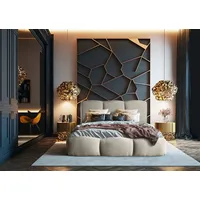 Fun Möbel Polsterbett Doppelbett GRACIA 180x200cm Komplettset in Stoff