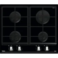 Teka 60cm Glas-Gaskochfeld mit 4 Kochzonen, Knebel Frontbedienung