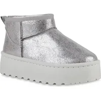 VAN HILL Damen Plateau Boots in Silber