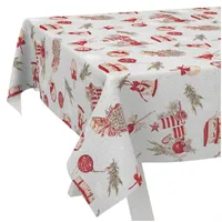 ANRO Wachstuchtischdecke Weihnachts Tischdecke abwaschbar Wachstuch Weihnachten Wachstischdecke Weihnachtsschmuck