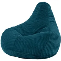I.C.O.N. Icon Dalton Sitzsack Cord, Blaugrün, Gaming Sitzsack Erwachsene