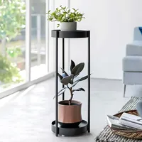 Yamazaki Tower Pflanzen-Ständer Beistelltisch Metall schwarz