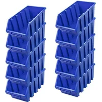 Proregal SuperSparSet 10x Sichtlagerbox 4 | HxBxT 15,5x20,4x34cm |