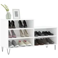 VidaXL Schuhregal Weiß 102x36x60 cm Holzwerkstoff