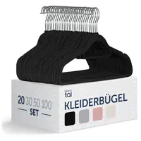 Blumtal Kleiderbügel 20 Stück - Kleiderbügel Samt 360° drehbar