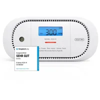X-Sense Kohlenmonoxid Melder, TÜV-Zertifiziert, mit digitalem LCD-Display, CO Melder