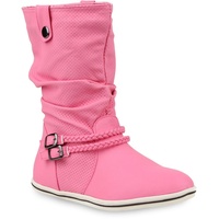 Stiefelparadies Damen Schlupfstiefel in Pink,
