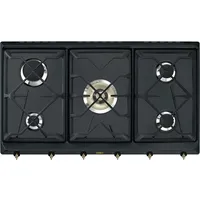 Smeg SRV896AOGH Gaskochfeld, Legierter Stahl, Anthrazit