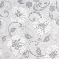 VidaXL Vliestapete 3D Blumenmuster Grau 10x0,53 m