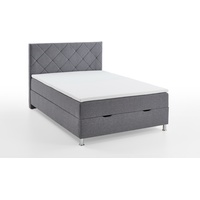 Meise Möbel Leo Boxspringbett Metallfuß mit Chromoptik 100% Polyester
