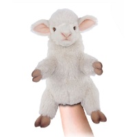 Hansa Creation Handpuppe Lamm 27 cm, weiß