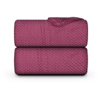 BestLivings Kuscheldecke Flanell Decke 150x200cm (Weinrot) Flauschige Struktur Wohndecke