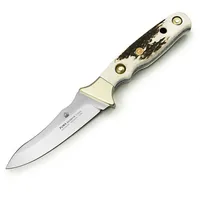 Puma-Knives Jagdmesser Waidwerk, stag 113440, mit Lederscheide, Klinge feststehend
