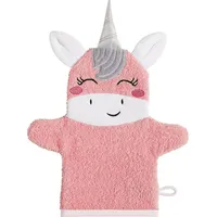 Erwin Müller Einhorn Waschhandschuh 15 x 15 cm rosa