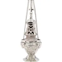 Nklaus Weihnrauchfass mit Kette 90cm Kreuz Innenschale Groß Byzantisch