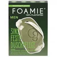 Foamie Feste Dusche Männer, Hanfsamen & Zedernholz-Öl, Körper, Gesicht,